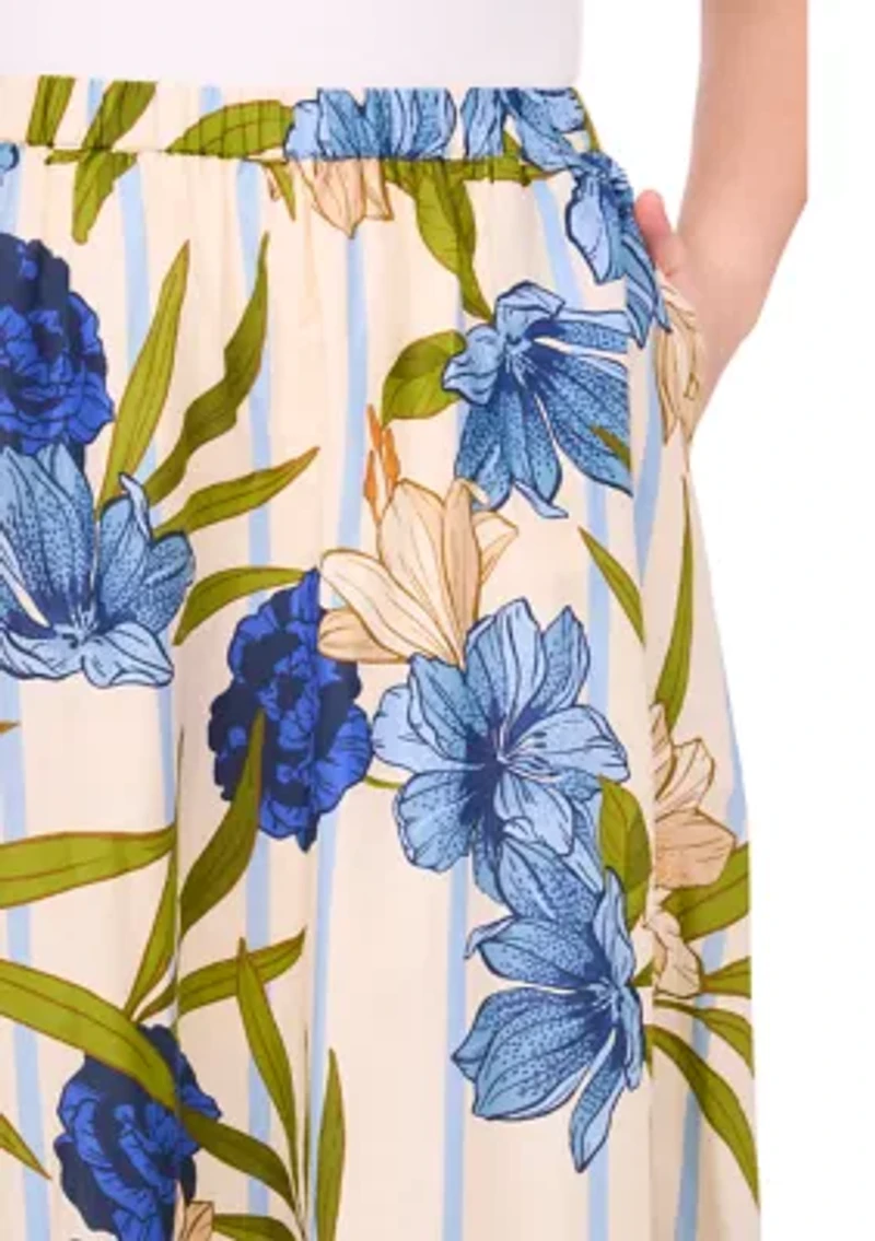 Plus Printed Maxi Skirt