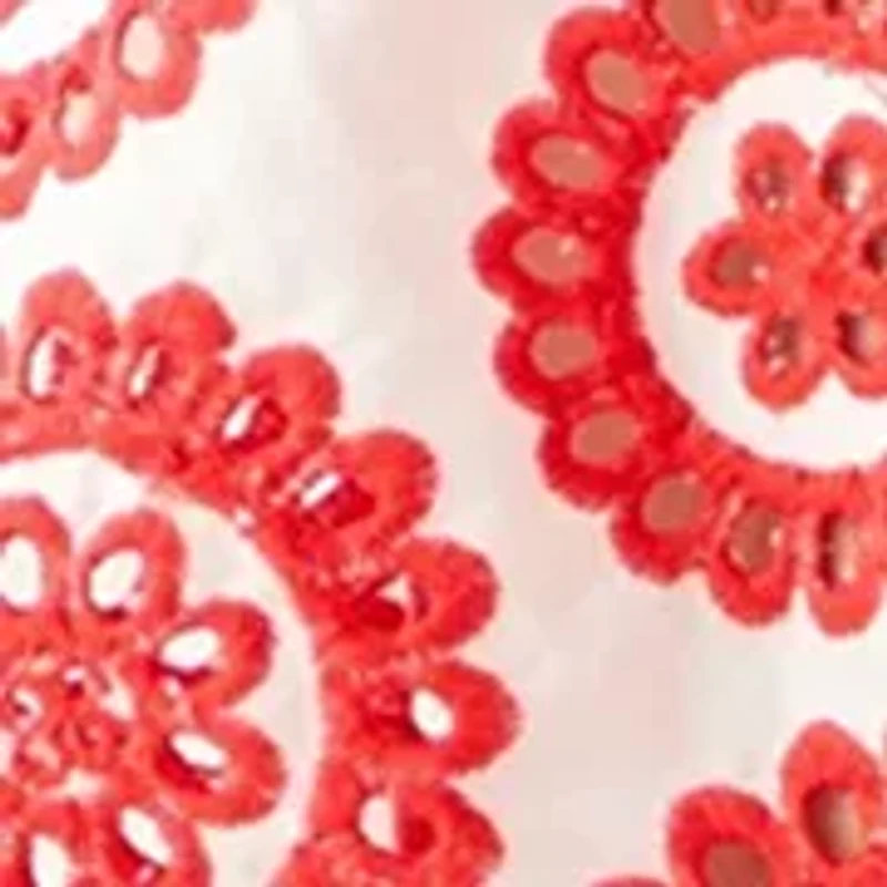 Women's Short Sleeve Embroidered Knit Top