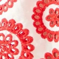 Women's Short Sleeve Embroidered Knit Top