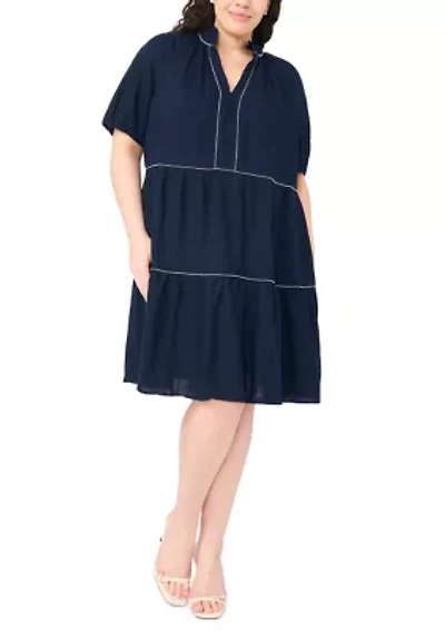 Women's Babydoll Tiered Mini Dress