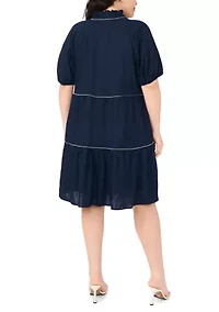 Women's Babydoll Tiered Mini Dress
