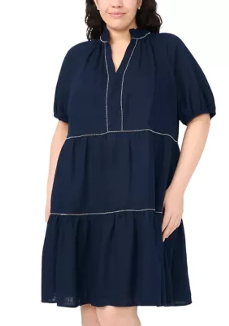 Women's Babydoll Tiered Mini Dress
