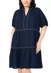 Women's Babydoll Tiered Mini Dress