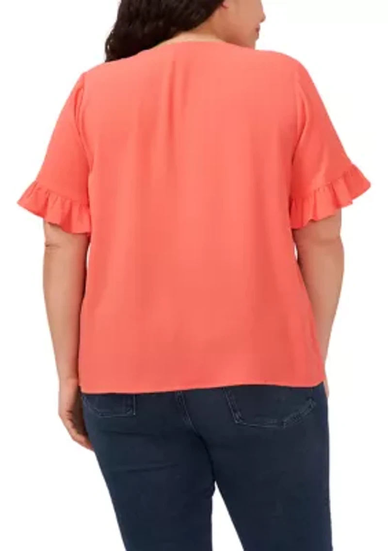 Plus Button Down Blouse