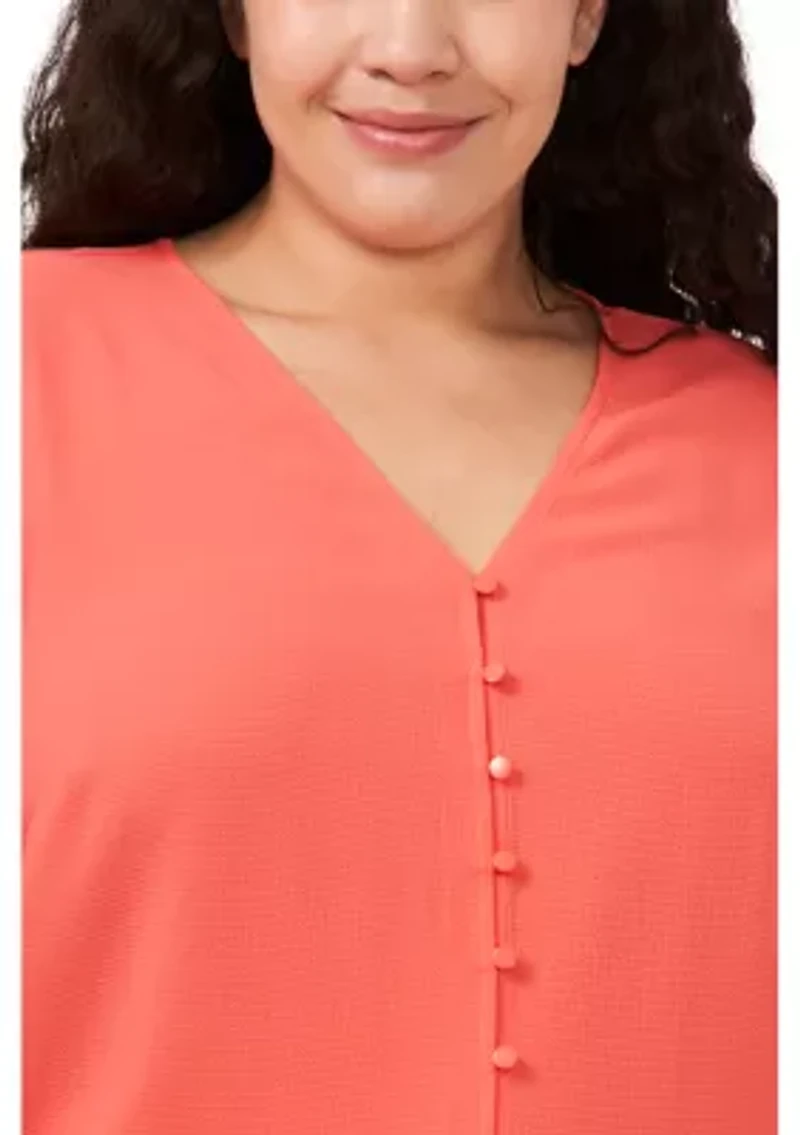 Plus Button Down Blouse