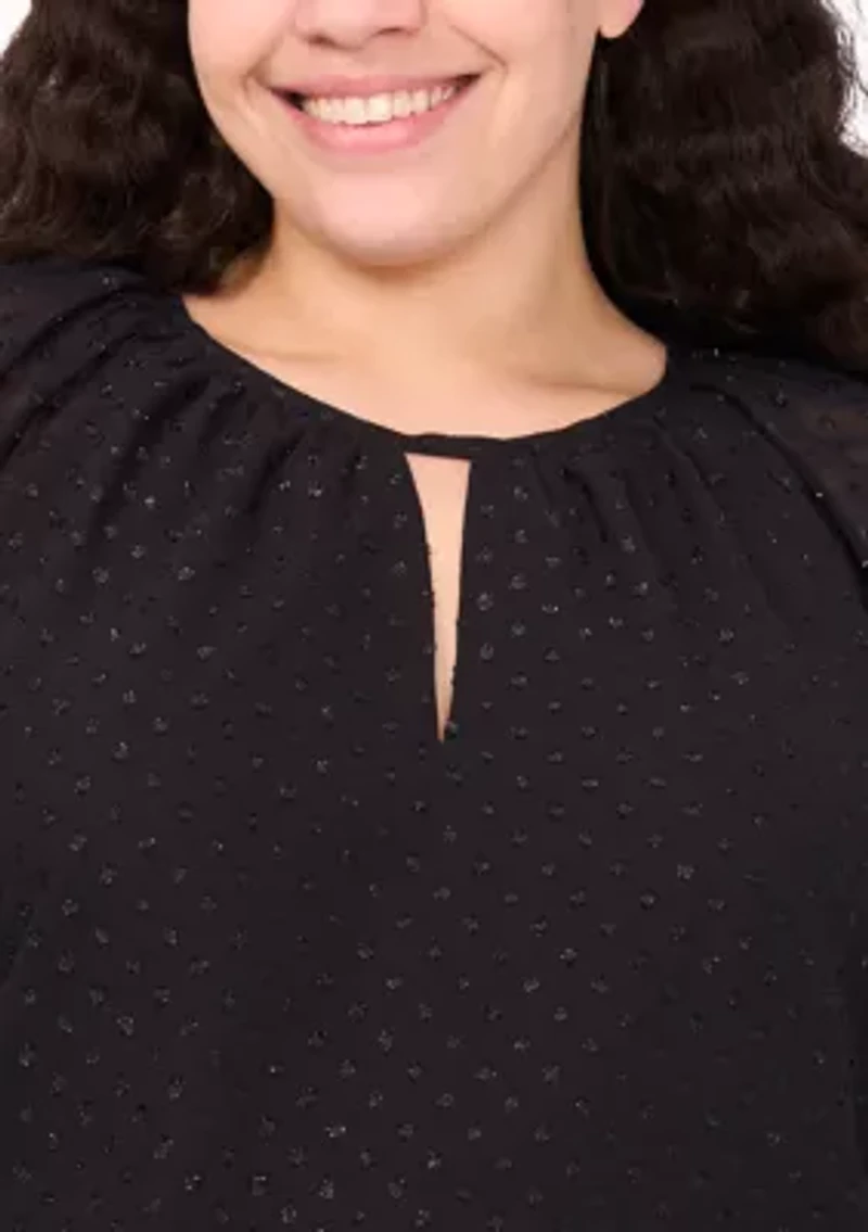 Plus Ruffle Tiered Blouse