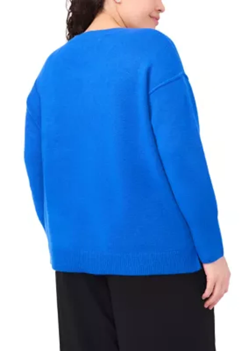 Plus Crew Neck Sparkle Sweater