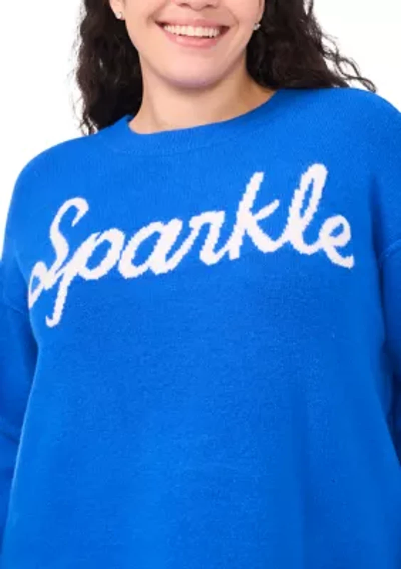 Plus Crew Neck Sparkle Sweater