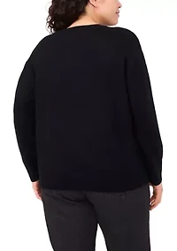 Plus Intarsia Bow Sweater