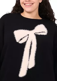 Plus Intarsia Bow Sweater