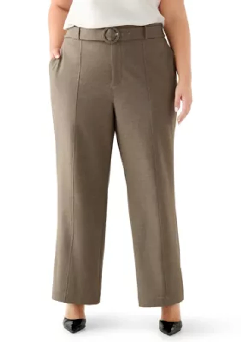 Plus High Waist Tailored Pants