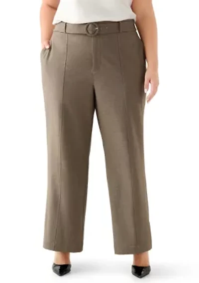 Plus High Waist Tailored Pants