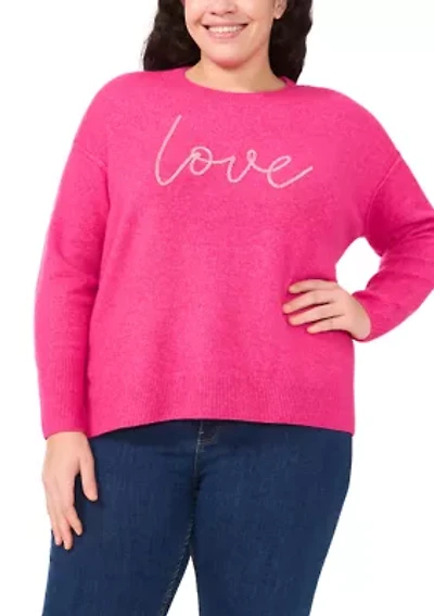 Plus Love Beaded Sweater
