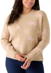 Plus All-Over Bow Sweater