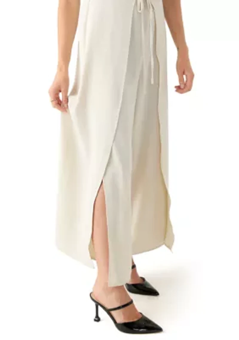 Petite Side Overlap Self Tie Pants