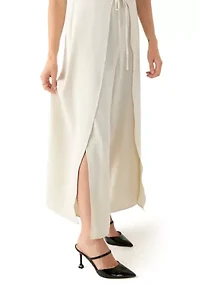 Petite Side Overlap Self Tie Pants