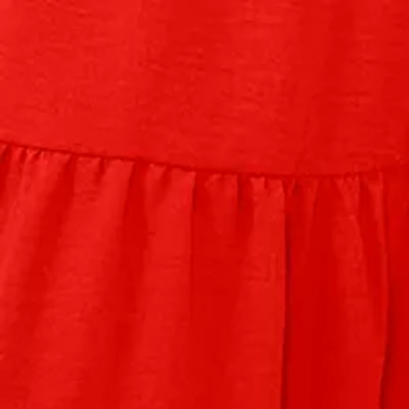 Petite Puff Sleeve Tiered Maxi Dress