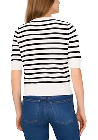 Petite Elbow Sleeve Printed Cardigan