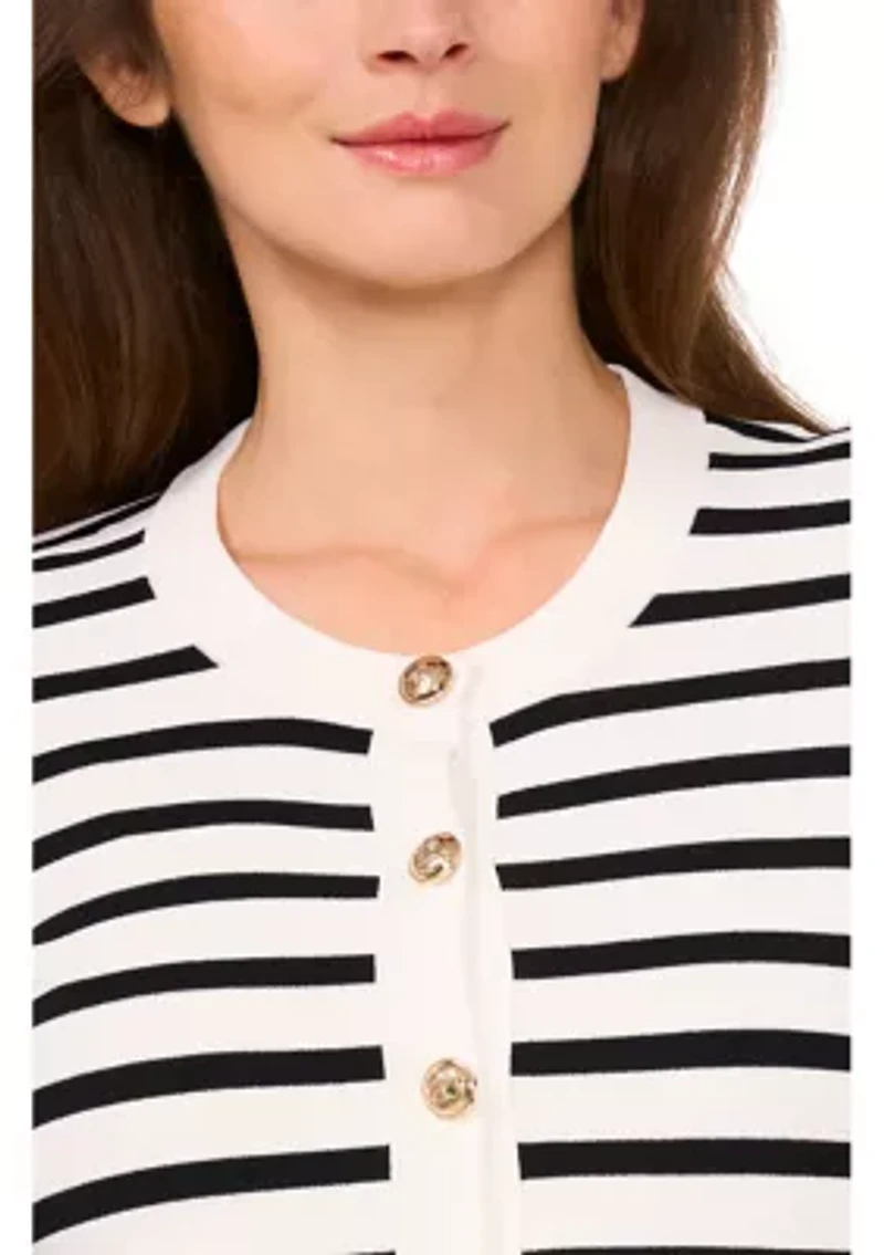 Petite Elbow Sleeve Printed Cardigan