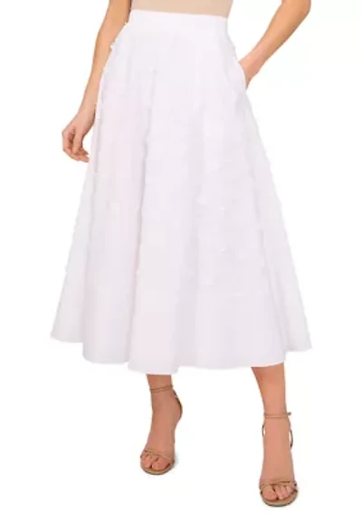 Petite Elastic Waist Midi Skirt