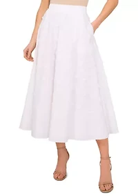 Petite Elastic Waist Midi Skirt