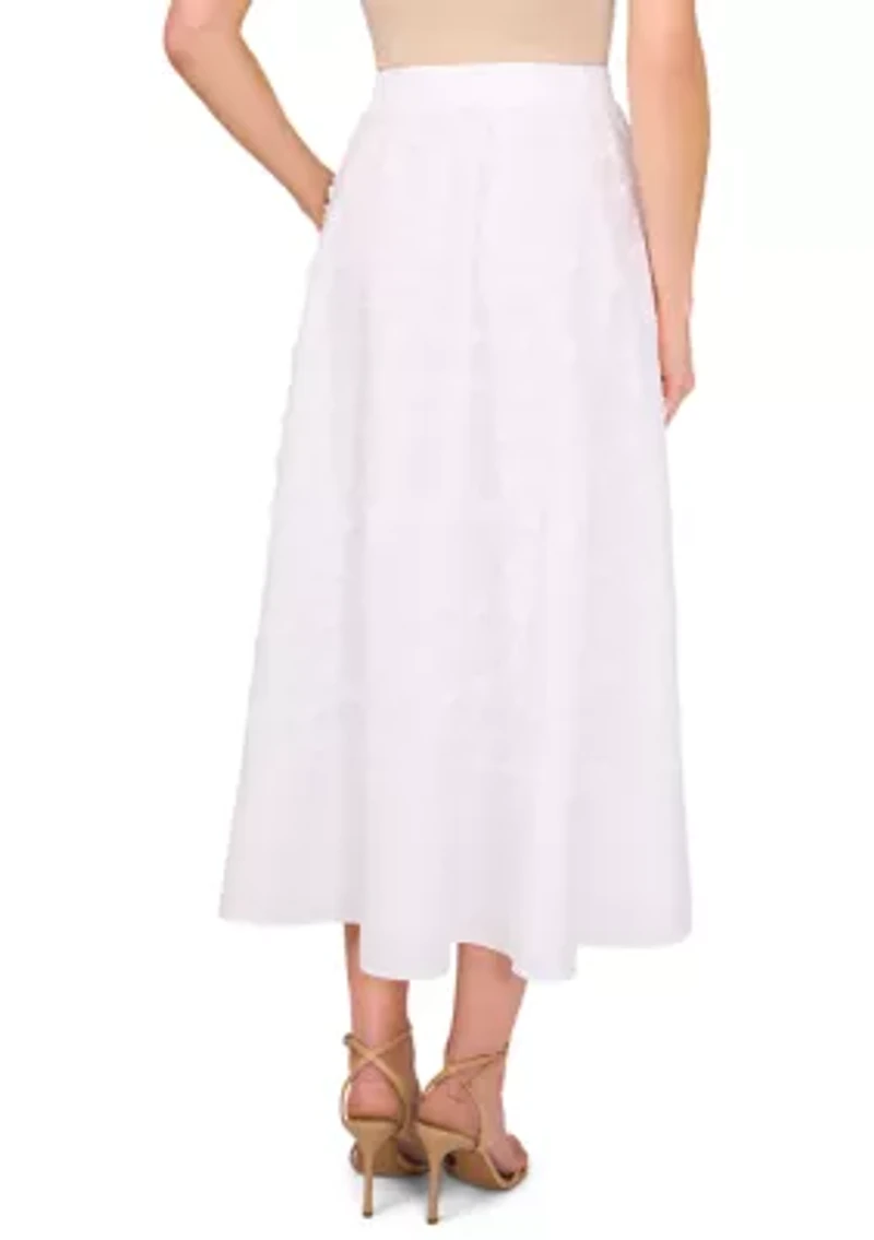 Petite Elastic Waist Midi Skirt