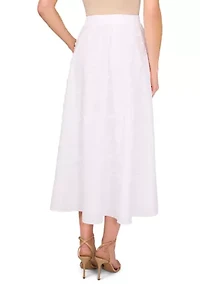 Petite Elastic Waist Midi Skirt
