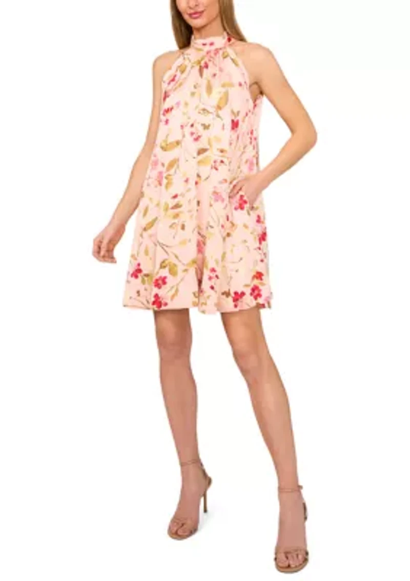 Petite Halter Neck A-Line Dress