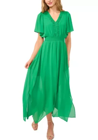 Petite Ruffle Detailed Maxi Dress