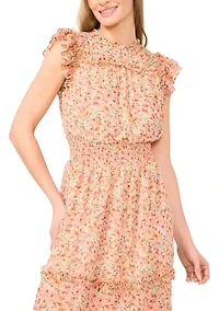 Petite Printed Midi Dress