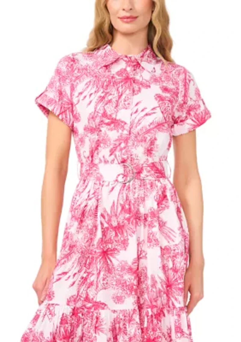 Petite Printed Shirtdress