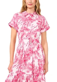 Petite Printed Shirtdress