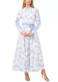 Petite Floral Printed Shirt Dress