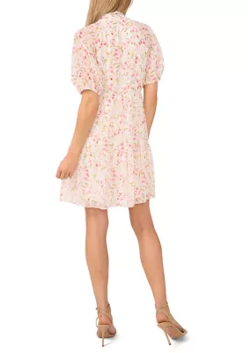 Petite Short Sleeve Printed Dress