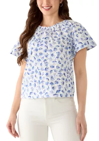 Petite Short Sleeve Raglan Top