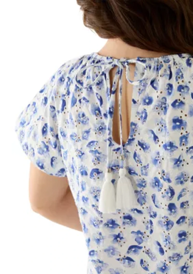 Petite Short Sleeve Raglan Top