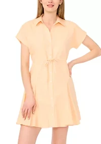 Petite Dolman Sleeve Mini Shirtdress