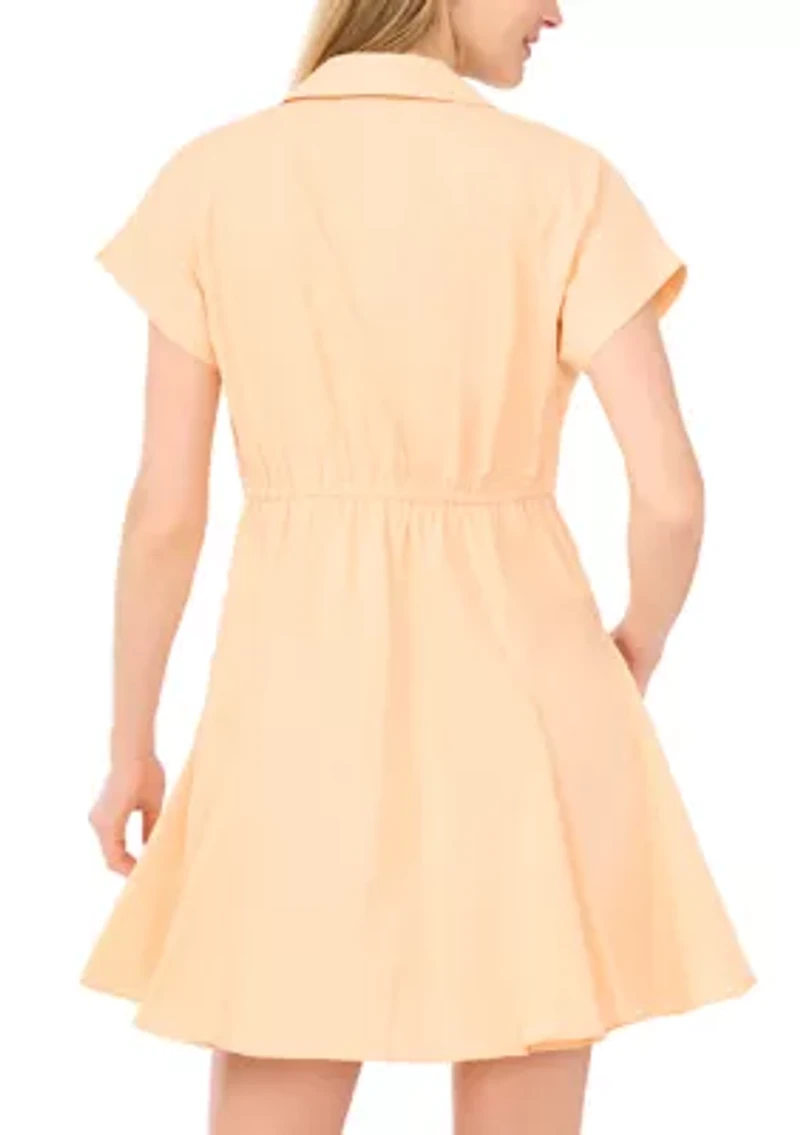 Petite Dolman Sleeve Mini Shirtdress