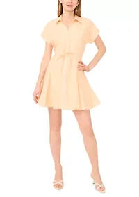 Petite Dolman Sleeve Mini Shirtdress