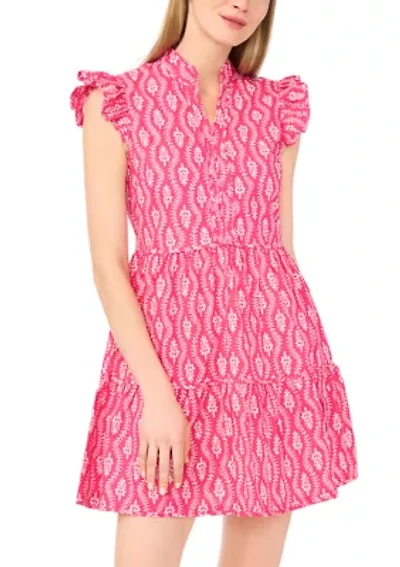 Petite Flutter Sleeve A-Line Mini Dress