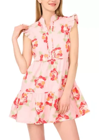 Petite Flutter Sleeve Mini Dress