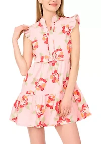 Petite Flutter Sleeve Mini Dress