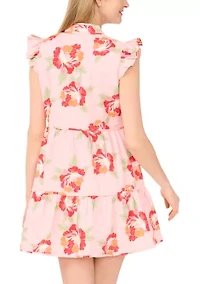 Petite Flutter Sleeve Mini Dress