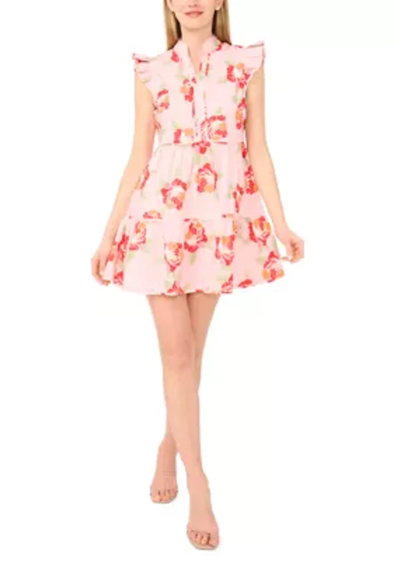 Petite Flutter Sleeve Mini Dress