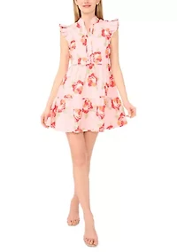 Petite Flutter Sleeve Mini Dress