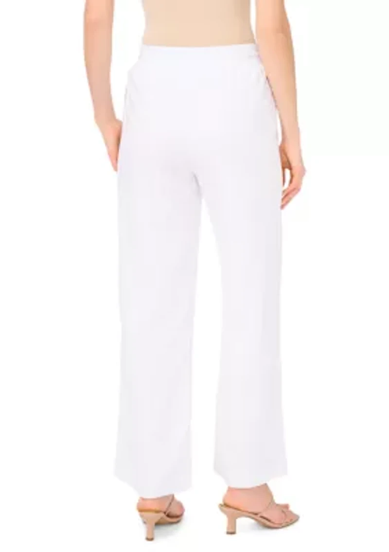 Petite Elastic Tie Waist Pants