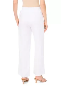 Petite Elastic Tie Waist Pants