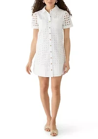 Petite Collared Button Down Dress