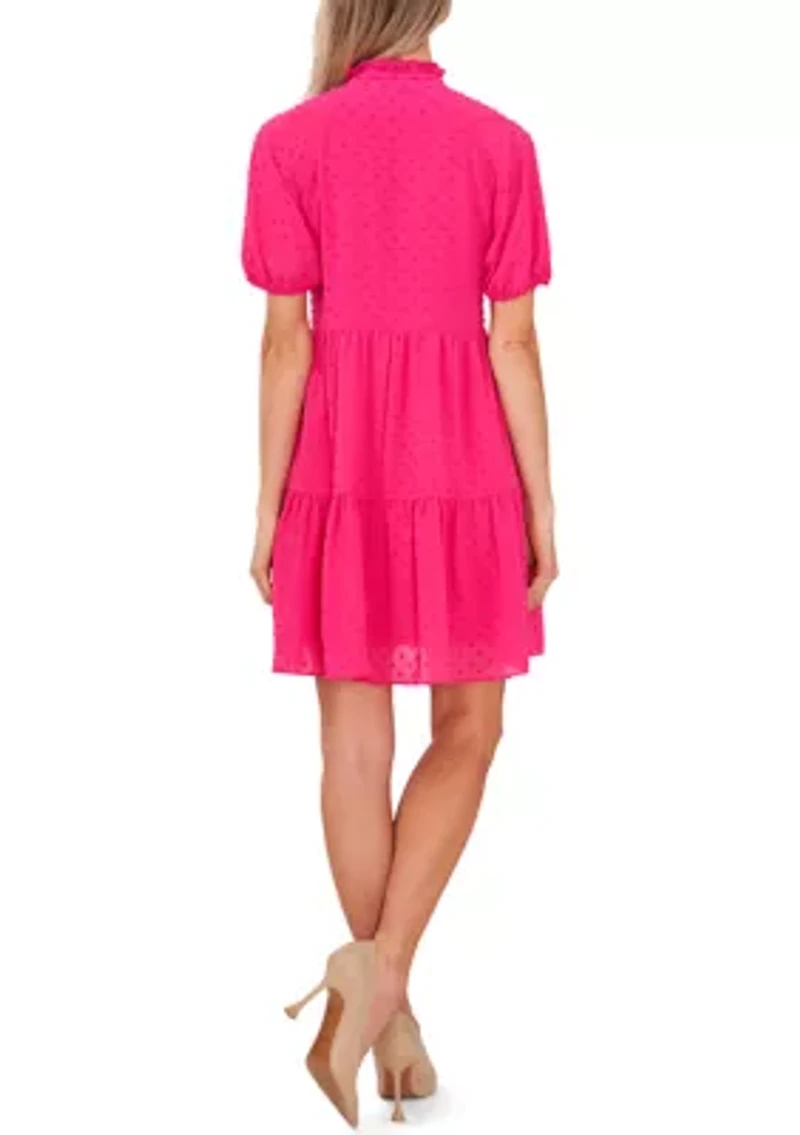 Petite Short Sleeve Babydoll Dress