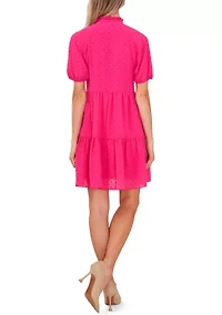 Petite Short Sleeve Babydoll Dress